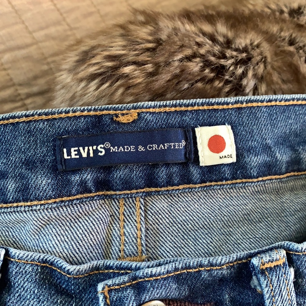 Levi’s 512 slim taper made and crafted med wash high rise unisex jeans 28/32 - Picture 6 of 16